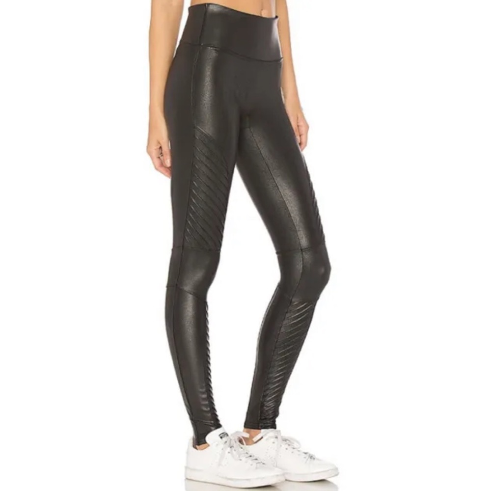 Spanx motto faux leather leggings sz Lg - Picture 1 of 10